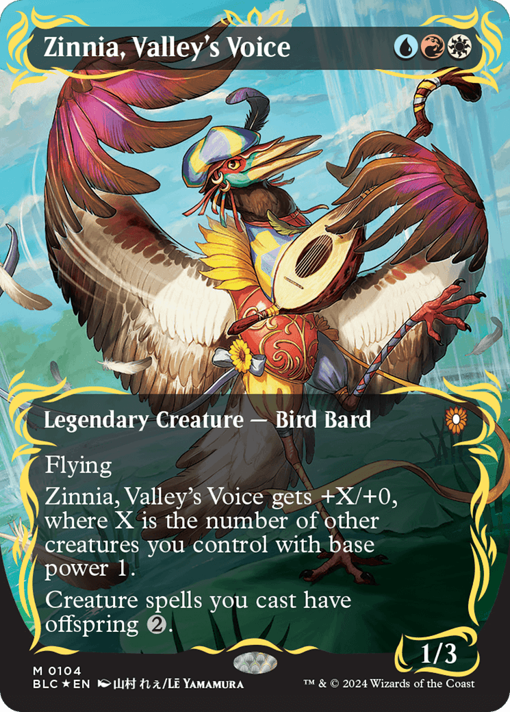 Zinnia, Valley's Voice (Borderless) (Raised Foil)