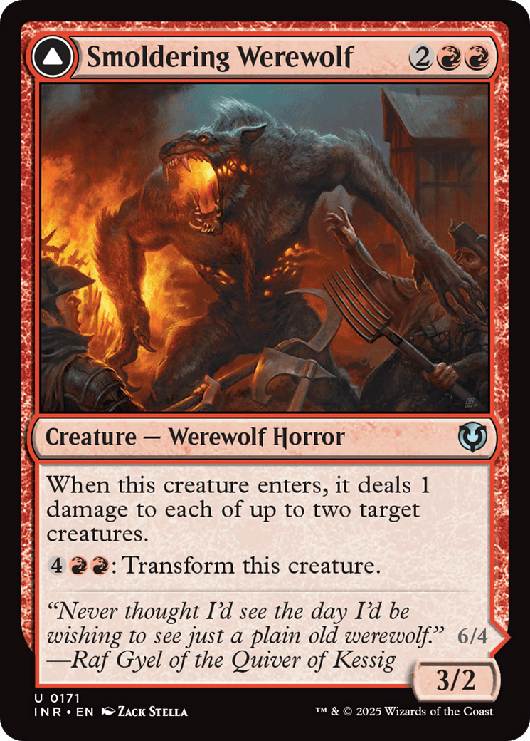 Smoldering Werewolf Erupting Dreadwolf