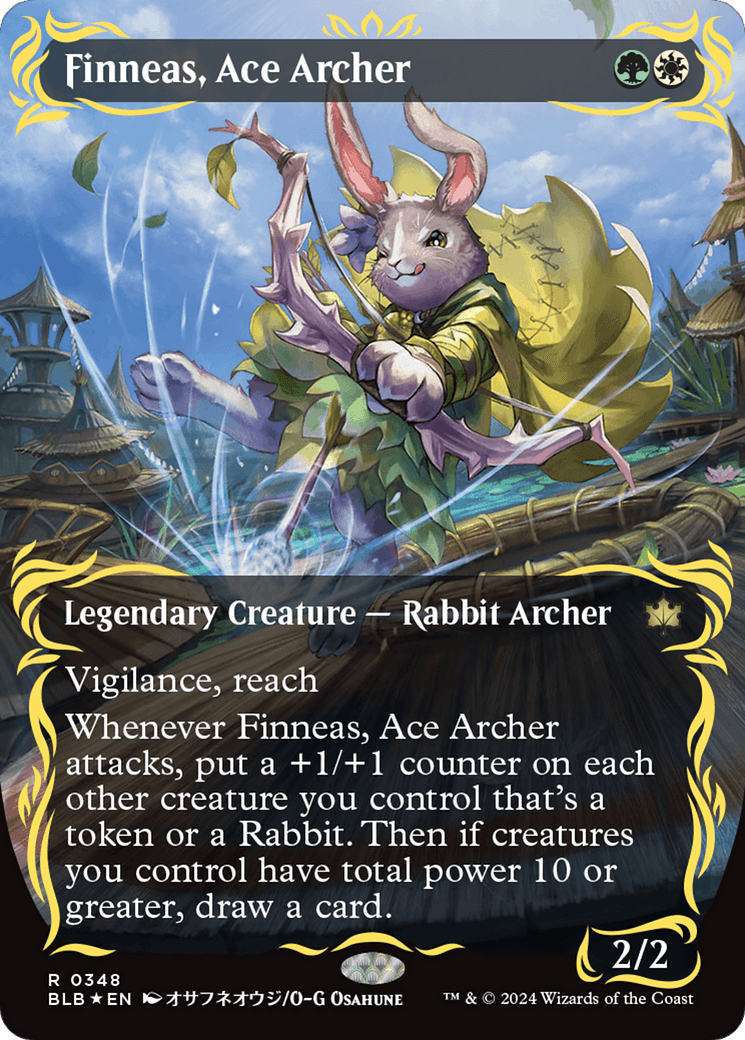 Finneas, Ace Archer (Borderless) (Raised Foil)