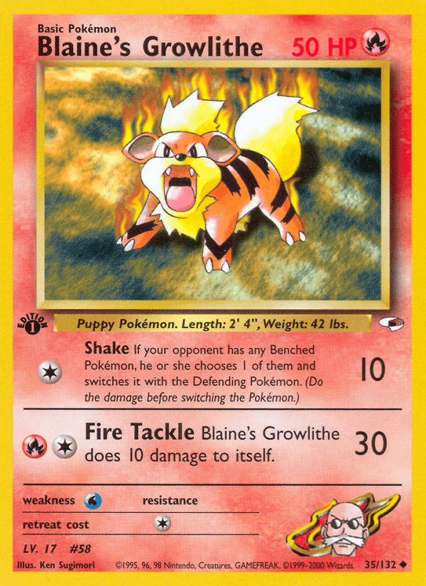 Blaine's Growlithe (1st Edition)