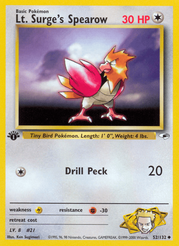 Lt. Surge's Spearow (1st Edition)