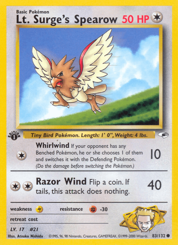 Lt. Surge's Spearow (1st Edition)