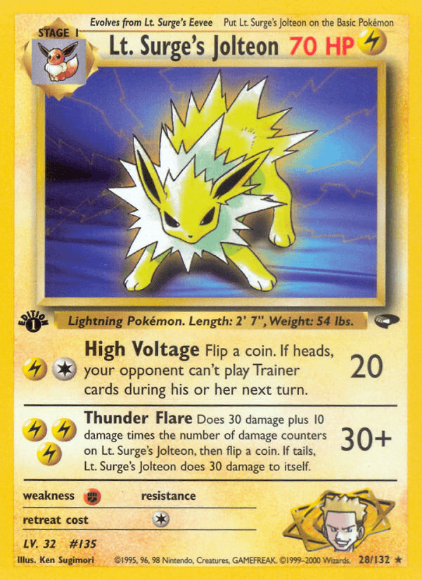 Lt. Surge's Jolteon (1st Edition)