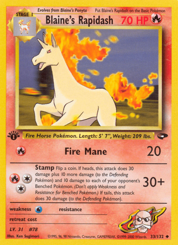 Blaine's Rapidash (1st Edition)