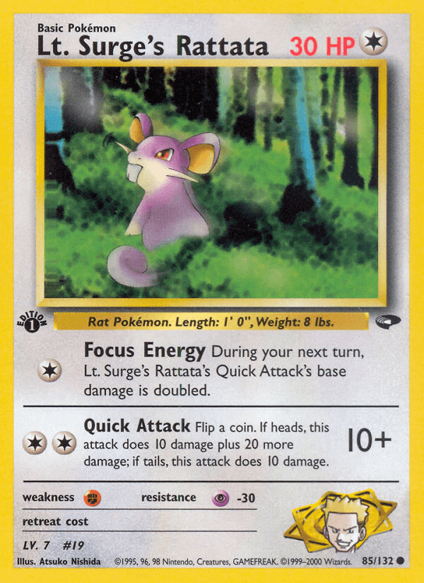 Lt. Surge's Rattata (1st Edition)