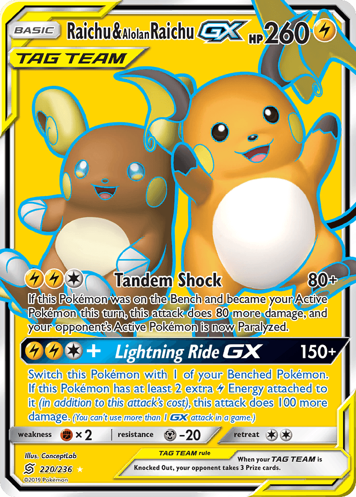 Raichu & Alolan Raichu-GX