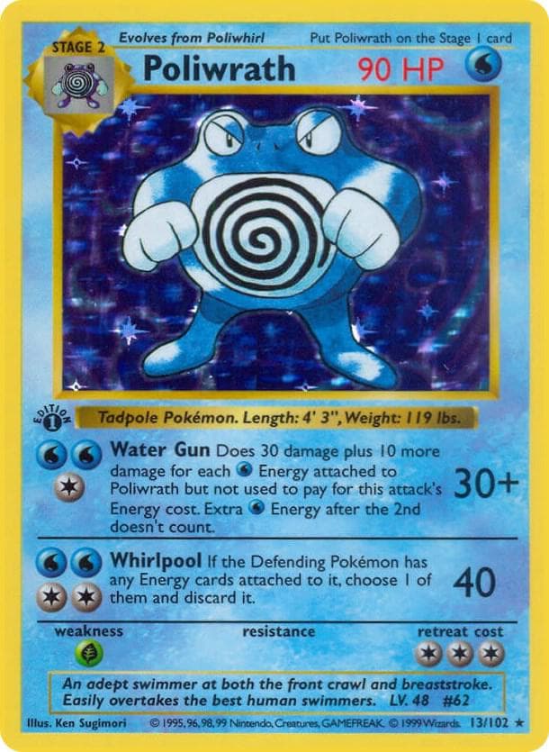 Poliwrath (1st Edition Shadowless)