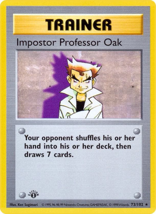 Impostor Professor Oak (1st Edition Shadowless)