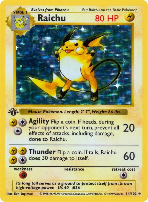 Raichu (1st Edition Shadowless)