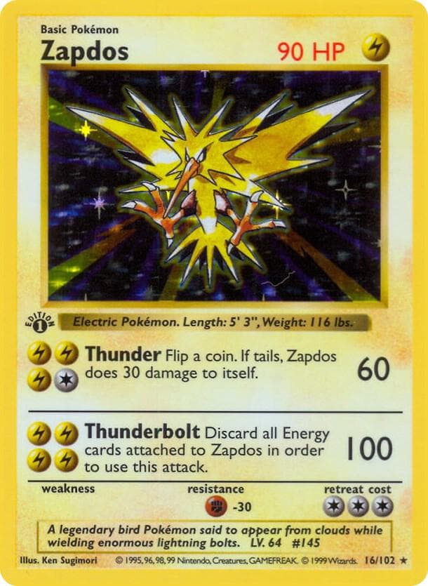 Zapdos (1st Edition Shadowless)