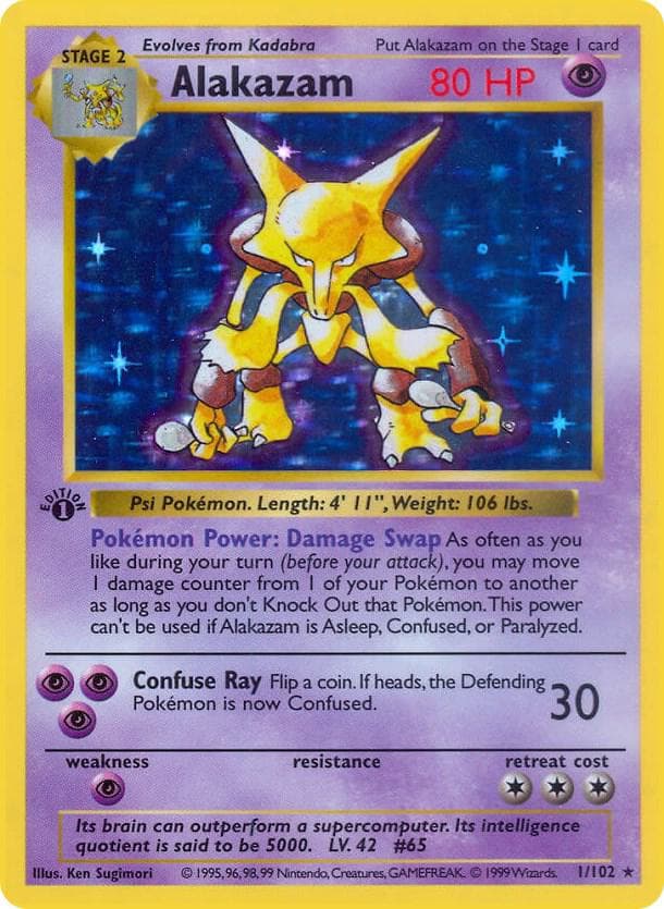 Alakazam (1st Edition Shadowless)