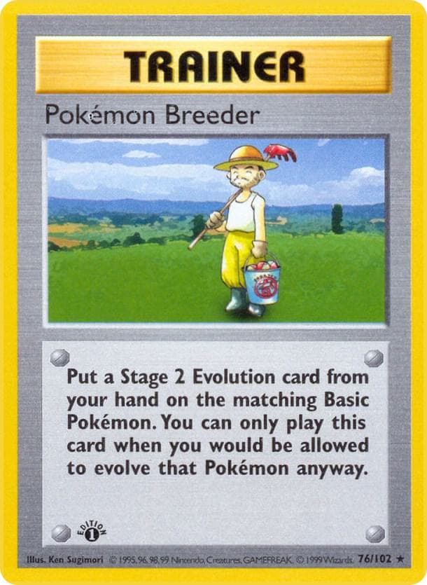 Pokemon Breeder (1st Edition Shadowless)