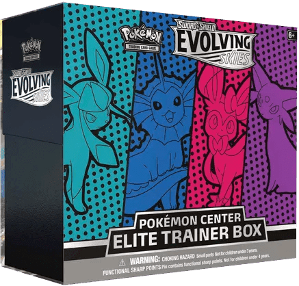 Evolving Skies Pokemon Center Elite Trainer Box [Glaceon/Vaporeon/Sylveon/Espeon] (Exclusive)!